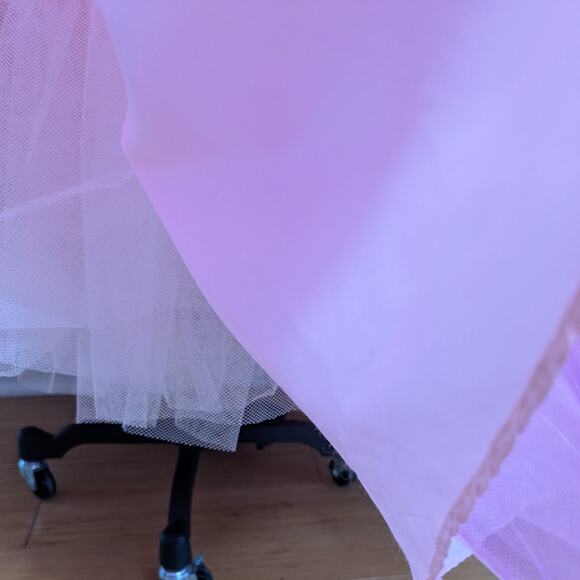 Vintage Prom Dress Maxi Ball Gown 2 Pink Princess Tulle Fairy Glam Purple Sequin - Picture 10 of 16